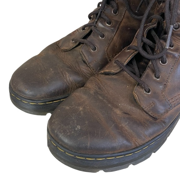 Mens Doc Martens Air Wave Crazy Horse Brown Leather Boots Sz 9 main image 5